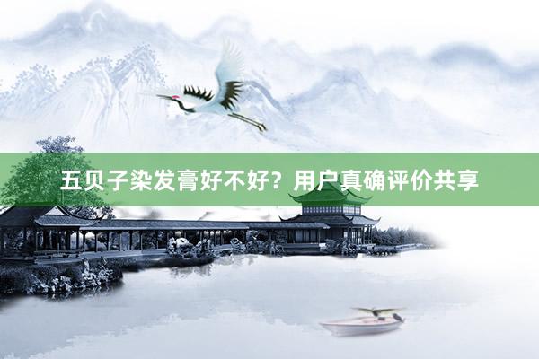 五贝子染发膏好不好？用户真确评价共享